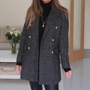 Mango Double Breasted Grey Blazer
